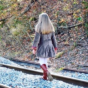 Girls Velvet Coat